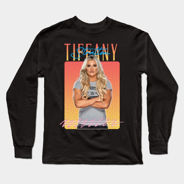 Tiffany Stratton Retro Aesthetics Fan Art Long Sleeve T-Shirt by Ihkwan Art